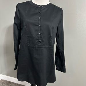 Talbots women’s size medium long sleeve blouse 3/4  front decorative‎ button up